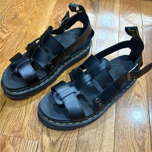 Dr. Martens Black Leather Sandals